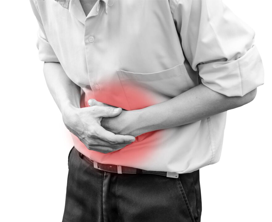 Abdominal pain of parasites or worms